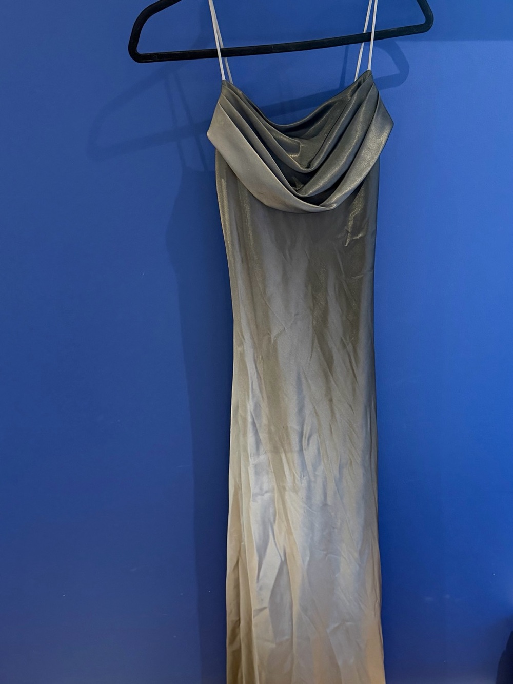 Jump Satin Cowl Neck Slip Dress - Olive